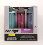 Contigo Auto Seal 3-Pack Water Bottles (Blue, Red, Grey)