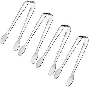 SOLEADER Mini Serving Tongs, Small Serving Utensils for Catering, Kitchen Tongs, Food-Grade Premium 304 Stainless Steel Tongs, Heavy Duty (4.5" Appetizer Tongs)