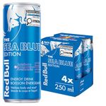 Red Bull Energy Drink, The Sea Blue Edition, 250ml (4 pack)