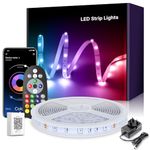 10M LED Strip Lights, Music Sync Color Changing LED Light with Smart App Control Remote, RGB LED Strip Lights for Bedroom Room Lighting Flexible Home Decoration, (1X10M)