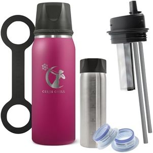 CERES CHILL OG Breastmilk Chiller Bundle with Straw Lid & Infuser & Adapters – 12–34oz Portable Breast Milk Cooler, Uce Ice or Freeze – Don’t Call me Hon, Plum