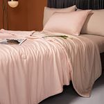 Cooling Blankets for Hot Sleepers-Lightweight Blanket for Summer with Double Side Cold, Cooling Fabric ( King 90" x 108" Pink Beige )