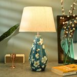 Brick Brown ® Premium Wooden Almond Blossoms Lamp with Shade & Bulb | Lamps for Home Decoration | Bedside Lamp | Night Lamp for Living Room | Lamps for Study Room | Night Lamp for Bedroom Side Table