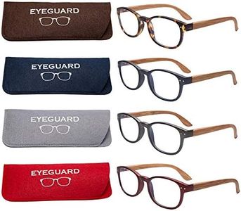 EYEGUARD 4 Pack Reading Glasses Blue Light Blocking Spring Hinge Readers for Women Men Anti Glare Filter Lightweight Computer Eyeglasses 2.50