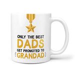 TeHe Gifts GIF for New Grandad - Baby Announcement - Only The Best Dad's Get Promoted to Grandad Mug