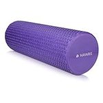 Navaris High Density EVA Foam Roller - Firm Muscle Massage Yoga/Exercise Roll 17.7" (45 cm)