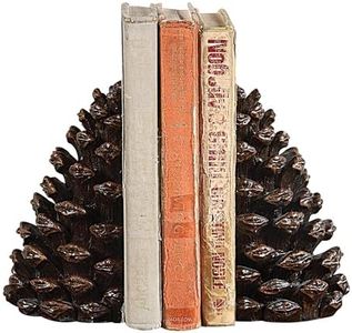 Creative Co-Op Pinecone Shaped Resin Bookends (Set of 2 Pieces)