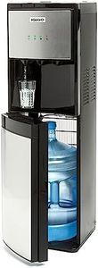 Igloo Retro Bottom Load Water Cooler Dispenser - Hot, Cold, or Room-Temperature Water - Holds 3 or 5 Gallon Bottles - Child Safety Lock - Perfect for Homes, Kitchens, Dorms - Black/Stainless