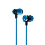 iHip M&M'S Brand Stereo Earbud with Built-in Mic for iPhone, iPad, iPod, Samsung or any Smartphone, MP3 Player- Blue