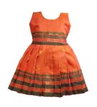 Amba Collection Boutique Girl's Traditional Ethnic Wear NarayanPeth Butti Design Sleeveless Frock