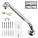 13inch/330 mm Grab Bar Rail, 304 Stainless Steel Non-Slip Bathroom Chrome Grab Rail, Non-Slip Disability Auxiliary Handle, Safety Handle for Kitchen Bedroom Bathtub, Shower, Steps, Indoor/Outdoor