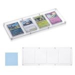 Wigearss 4 Slots 35-75PT Universal Magnetic Acrylic Game Card Case, Baseball Card Holder, Hard Acrylic Card Cases, Card Protector for Game Baseball Sports Card, Fit for Standard Card