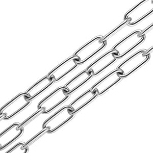 JOIKIT 1/8 inch 32.8 Feet Stainless Steel Chain, Decorative Chain, Metal Chain Link Heavy Duty for Swing, Anchor, Pet Dog, Hanging Clothes, Plants and Anti-Theft