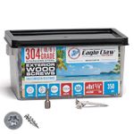 Eagle Claw Stainless Steel Deck Screws #8 X 1 5/8" Star Drive T20 Torx (Qty 350pcs -1.8lb)