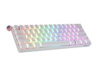 Geeky GK61 60% | Hot Swappable Mechanical Gaming Keyboard | 61 Keys Multi Color RGB LED Backlit for PC/Mac Gamer | ANSI US American Layout (White, Mechanical Black)