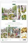 Katy Sue Designs Country Garden 3D Die-Cut Decoupage Sheets for Card Making. A Pack of 12 Sheets of Floral-Themed Die Cuts for Card Making Supplies with Cottages, Gardening, Wheelbarrow, and Flowers.