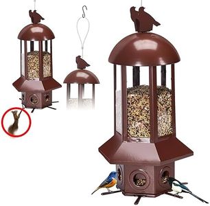 Professional Large Capacity 5.06 lbs Wild Bird Feeder. Squirrel Proof Wild Bird Feeders.Durable and Rust Resistant Bird Feeding Station for Prevents Squirrels from Stealing Food and Easy Refilling