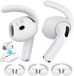 AhaStyle Ear Tips for AirPods 4th Generation (2024) 【Added Storage Pouch】3 Pairs S/M/L Silicone Ear Covers Anti-Slip Replacement Tips Compatible with Apple AirPods 4th Gen (Large+Medium+Small, White)