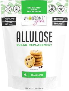 Wholesome Yum Allulose Sweetener - Natural Granulated Sugar Substitute - Keto, Non GMO, Zero Carb, Zero Calorie, Sugar Free, No Aftertaste, Tummy Friendly - Granular Sugar Replacement (12 oz)