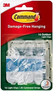 Command Outdoor Light Clips, Clear, 16-Clips (17017CLR-AWES)