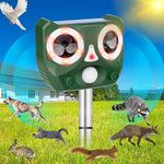 Solar Powered Mole Repellent, Rodent Repellent for Lawns, Waterproof Outdoor Animal Deterrent Devices for Gopher Squirrel Raccoon Snake Burrowing Rodent,Sound Frequency: 15kHz-18kHz