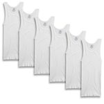 Fruit of the Loom mens Cotton Undershirts (Crew & A-shirt) Underwear, A-shirt - 6 pack White, Medium US