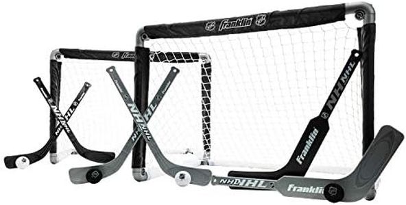 NHL Franklin Sports Mini Hockey Goal Set of 2, Black