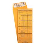 500 Cashier Depot EZ400S Cashier's Deposit Report Envelope, 4 1/8" x 9 1/2", Sturdy 24lb. Brown Kraft, Peel & Seal Flap, 500/Box