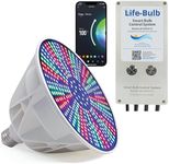 Life-Bulb Smart LED Color Changing Pool Light Bulb, Works with Remote or Smartphone App - iOS/Android, LED Pool Light Bulb for Inground Pool, Smart Technology - Lifetime Replacement Program