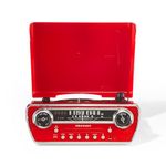 Crosley Powel 7-in-1 Record Player with Speakers & CD Player, Red