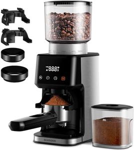 SHARDOR Molinillos De Café EléCtricos Con Conos, 51 Ajustes De Molido Fino, Acero Inoxidable Molinillo Café Con Ajuste De Taza Y Tiempo, Reconocimiento AutomáTico Del Portafiltro, Pantalla Lcd