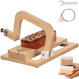 Wooden Wire Soap Cutter, Adjustable Wire Soap Slicer Cutting Tool for Handmade Soap Candles Trimming Cheese Making