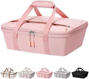 MIAOJIE Insulated Food Delivery Bag, Cooler Bags Insulated, Pizza Delivery Bag for Hot and Cold Food, Large Capacity Reusable Warming Bag for Commercial Parties Personal - pink