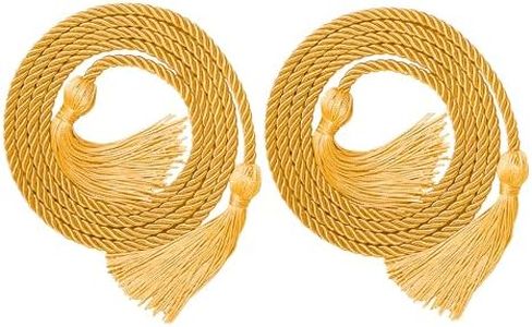 GradPlaza 2Pcs Gold Graduation Cords Honor Ropes Graduation Honor Cords 68''Long with Tassel