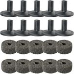 MEETOOT 10 Sets Cymbal Stand Felt Washer Gray Drum Cymbal Stand Sleeves Drumset Kit Accessories