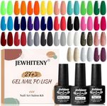 JEWHITENY 30PCS Gel Nail Polish Kit 27 Colors Gel Polish Set Gel Nail Kit Soak Off Nail Gel Polish Set for Manicure Nail Art Salon/Home Starter Kit