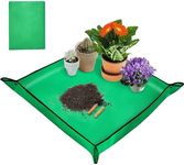 JJGoo Repotting Mat for Indoor Plant Transplanting, 39.5" X 39.5" Large Potting Mat Portable Gardening Mat Soil Mat, Thickened PE Waterproof Succulent Potting Tray Gardening Gifts for Plant Lovers