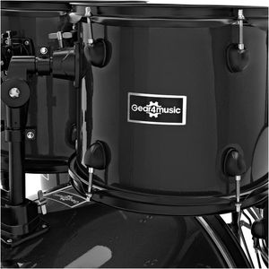 Gear4music Acoustic Drum Kit – Black