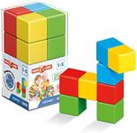 Geomag Magicube - 8 Cubes -Magnetic Construction for Children - Green Collection - 100% Recycled Plastic Educational Toys, Multicolor