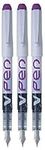 Pilot Violet / Purple V Pen Fountain Pen Disposable Medium Line Liquid Ink SVPN-4W (Pack Of 3)