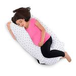 Night Comfort Soft Cotton Pregnancy Pillow with Zipped Cover | U Shape Maternity, Nursing Pillow | Support Full Body- Neck, Back, Legs and Belly for Pregnant Women