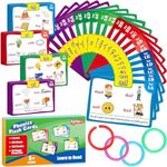 Torlam Phonics Flash Cards Learn to Read Spelling Reading Sight Words Phonics Games, Digraphs CVC Blends Long Vowel Sounds Kids Dolch Fry Site Words for Pre-k Kindergarten 1st 2nd 3rd Homeschool