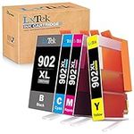 LxTek Compatible Ink Cartridge Replacement for HP 902 XL 902XL Ink Cartridge to use with Officejet Pro 6978 6968 6954 6962 Printer (4 Pack)