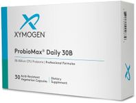XYMOGEN ProbioMax Daily DF - 30 Billion CFU Probiotic Supplement - Dairy Free Probiotics for Digestive Health - Lactobacillus acidophilus + Bifidobacterium longum (30 Acid Resistant Capsules)