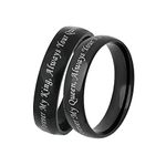 Couples Rings Set Engraved, forever King and Queen Ring Size L 1/2 and P 1/2 Stainless Steel Wedding Rings Set for Couples