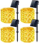JMEXSUSS 4 Pack 100 LED Solar Fairy