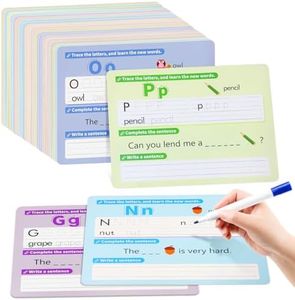 HenPisen Alphabet & Number Practice Dry Erase Sheets A-Z Letters & Numbers 1-10 | Perfect for Preschool, Homeschool & Kindergarten