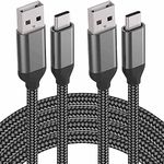 Charger Cable,2PACK 10FT,Fast Charging Cord,USB C,Long Nylon for Google Pixel 3 2 XL,Samsung Galaxy Note 9 8 S9 S8 Plus,LG Stylo 4 G7 V40 V30 V35 ThinQ,Moto Z3 G6 X4,OnePlus 6T 6 5T,iPad Pro 2018,ZTE