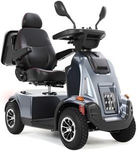 Ecomobi All-Terrain Heavy Duty Mobility Scooter for Seniors & Adults, 1000W Powerful Motor, 550 lbs Weight Capacity, 32 Mile Extended Range, 9 MPH, 13” Pneumatic Tires, Full Suspension, FDA Cleared
