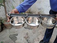 Rotating Birds Seed feeders with 3 Stainless Steel Bowls (5 inch Cups) 591ml